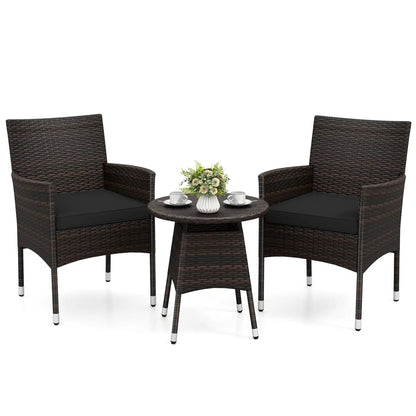 3 Piece Patio Furniture Set Bistro For Porch