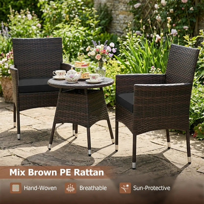 3 Piece Patio Furniture Set Bistro For Porch