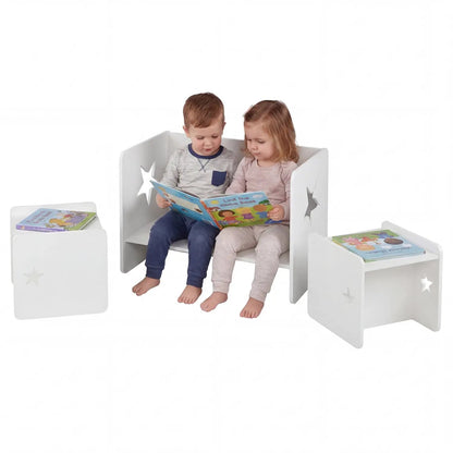 Kids Table and Chair Set, Space Saving 3 Pieces