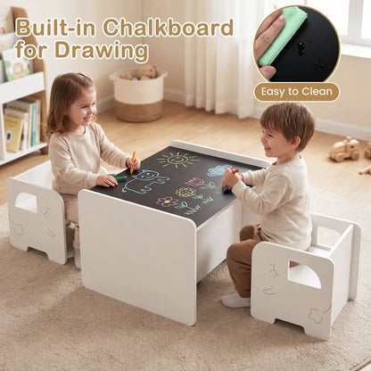 Kids Table and Chair Set with Space Saving Design