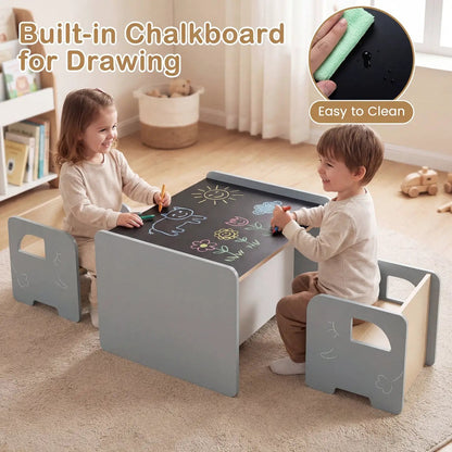 Kids Table and Chair Set with Space Saving Design