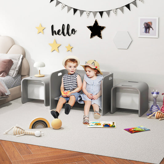 3 Pieces Kids Wooden Table and Chair Set - Tampa Home & Garden Store
