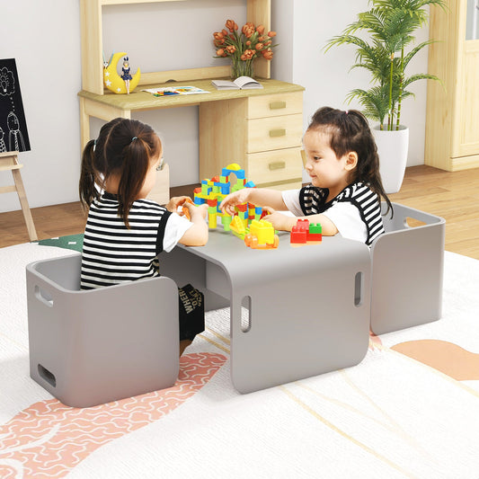 3 Pieces Kids Wooden Table and Chair Set - Tampa Home & Garden Store