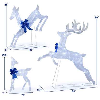 Lighted Christmas Reindeer Set with 255 Lights
