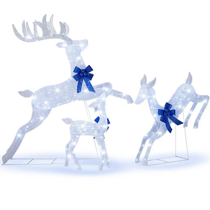 Lighted Christmas Reindeer Set with 255 Lights