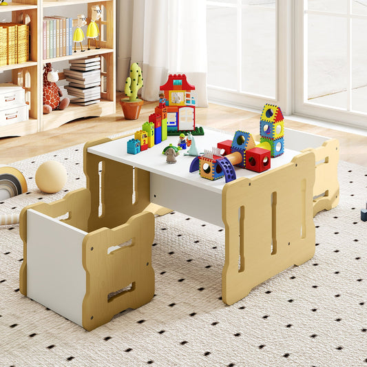 3-Piese Toddler Set with 2 Stools and Activity Table - Tampa Home & Garden Store