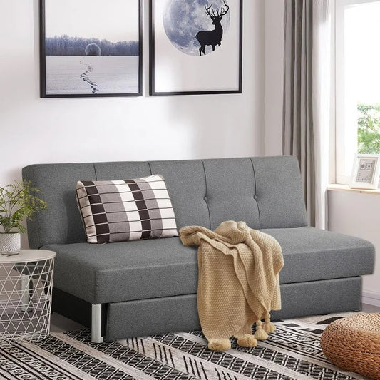 3-Seat Convertible Sofa Bed with 2 Large Drawers and 3 Adjustable Angles - Tampa Home & Garden Store