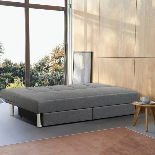 3-Seat Convertible Sofa Bed with 2 Large Drawers and 3 Adjustable Angles - Tampa Home & Garden Store