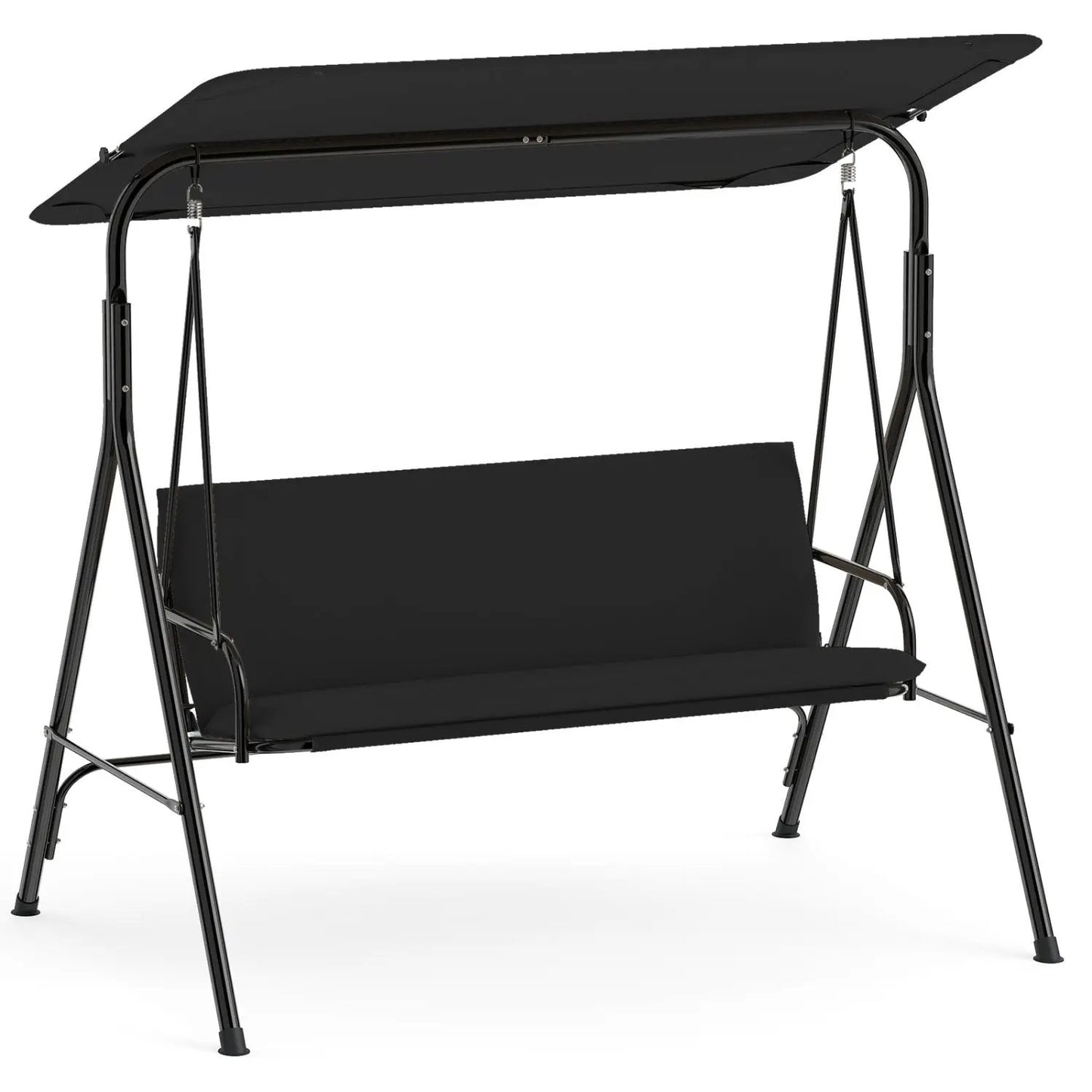 3-Seat Patio Swing Chair and Adjustable Canopy