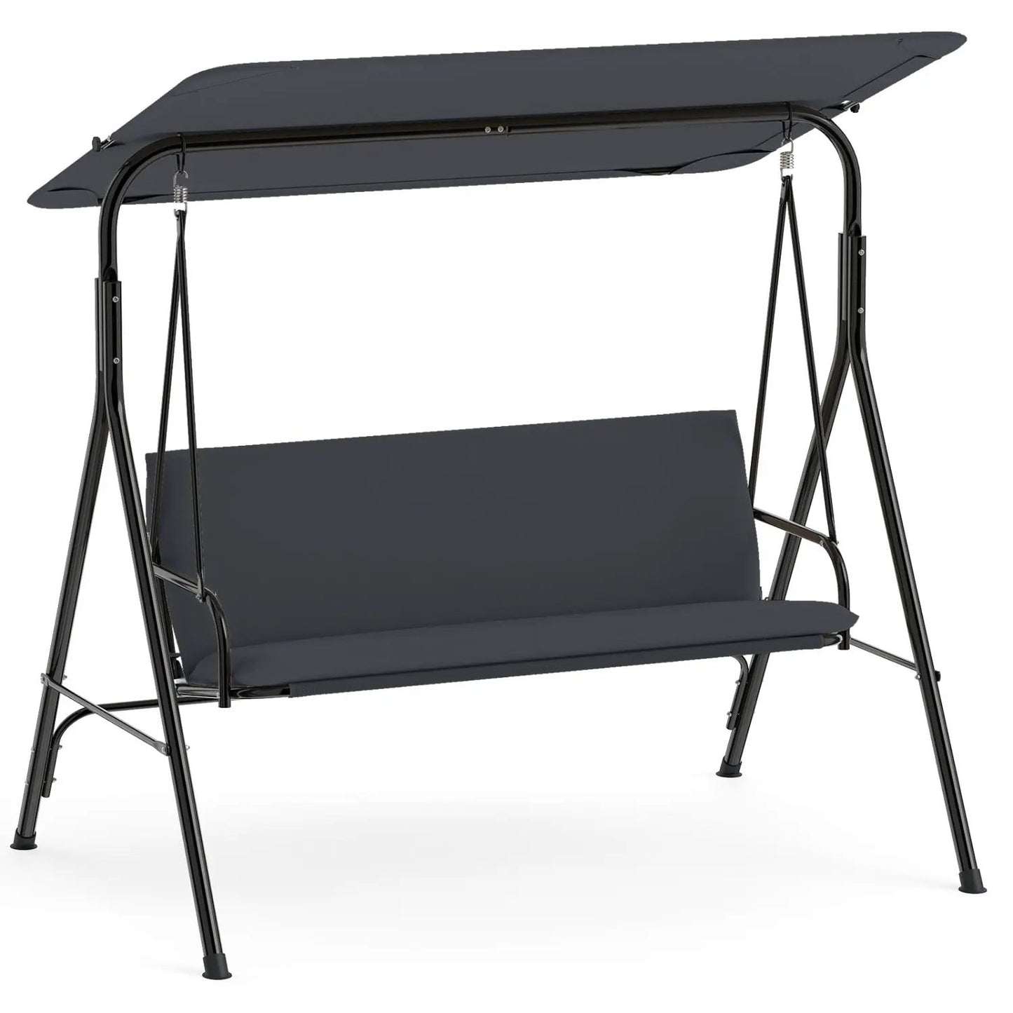 3-Seat Patio Swing Chair and Adjustable Canopy
