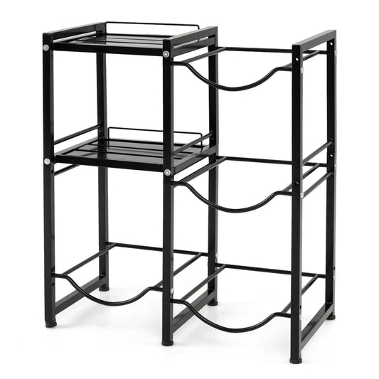 3-Tier Water Jug Holder DirectDeals black metal with three shelves for 5-gallon jugs on Tampa Home & Garden Store