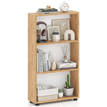 3-Tier Bookcase 42 inch Tall Book Shelf with Anti-Tipping Kit