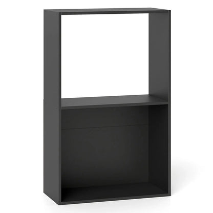 3-Tier Bookshelf With Open Storage Compartments