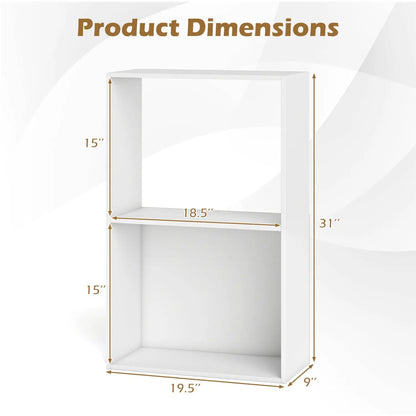 3-Tier Bookshelf With Open Storage Compartments