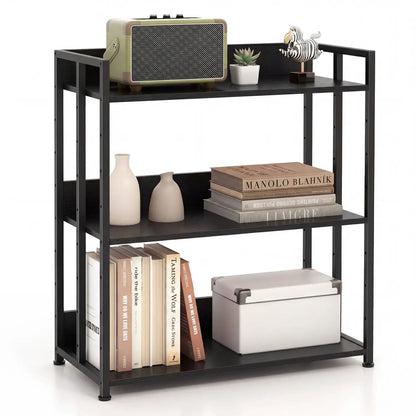 3 Tier Corner Bookshelf with Adjustable Shelves