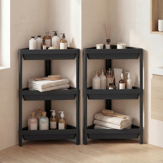 3-Tier Corner Shower Caddy 2-Pack with Detachable Design - Tampa Home & Garden Store
