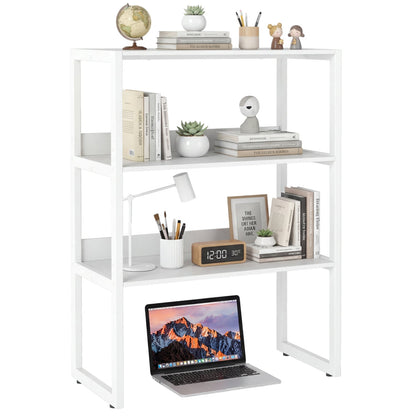 White wooden 3-Tier Countertop Storage Hutch with Open Shelves bookcase by DirectDeals on Tampa Home & Garden Store