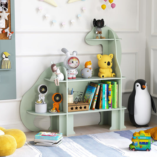 3-Tier Dinosaur Kids Bookshelf for Children-Green - Tampa Home & Garden Store