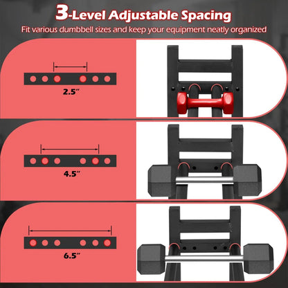 3 Tier Dumbbell Rack with 529 lb Capacity