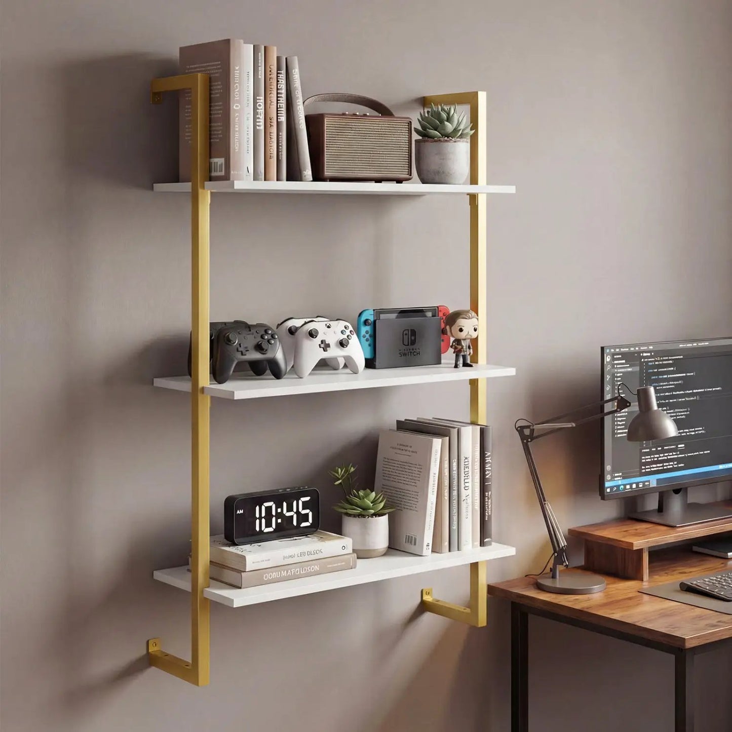 Three Tier Floating Shelf for Kitchen and Living