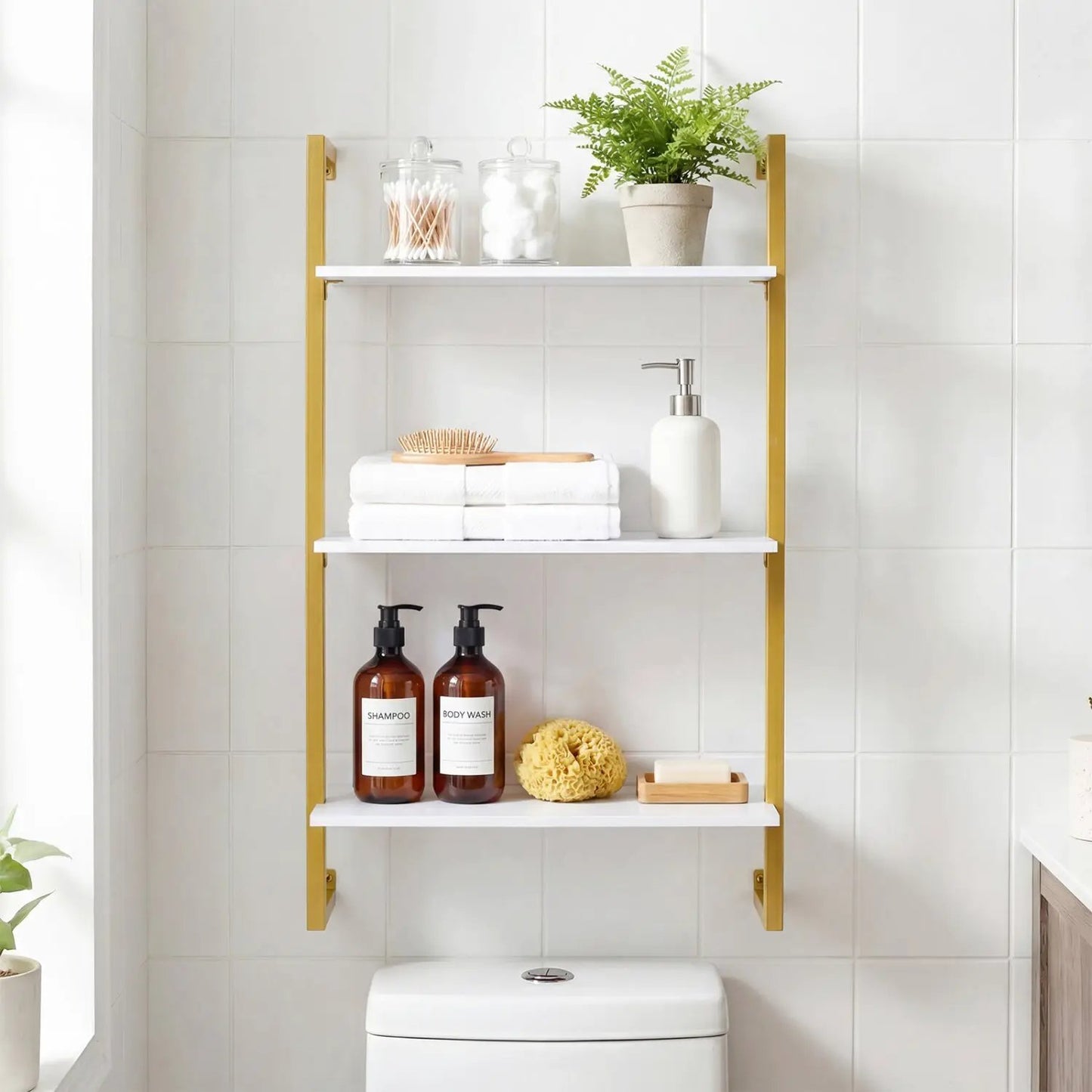 Three Tier Floating Shelf for Kitchen and Living