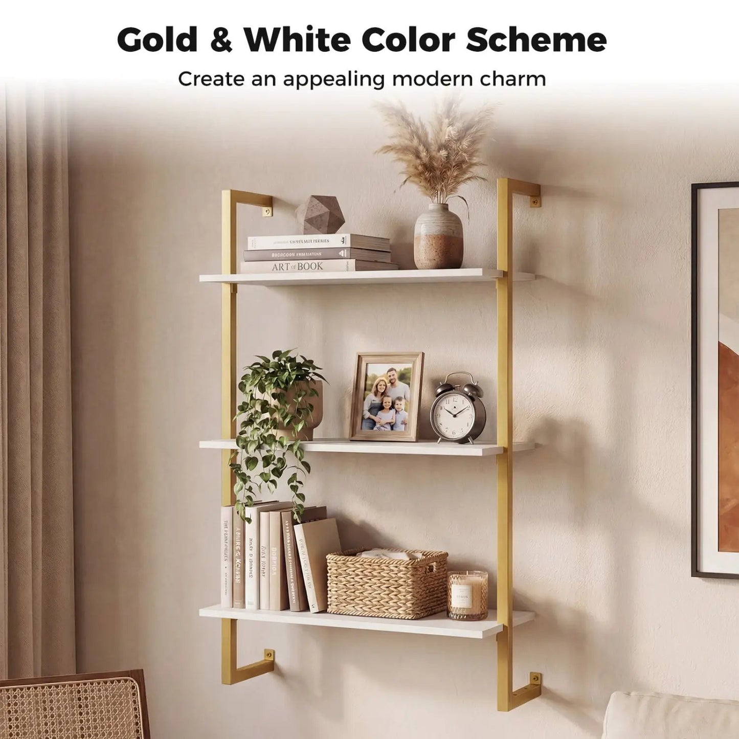 Three Tier Floating Shelf for Kitchen and Living