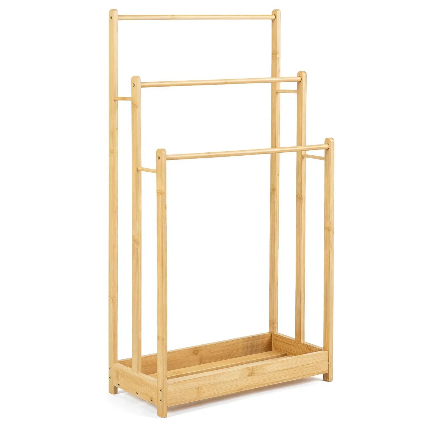 Three Tier Bamboo Towel Rack and Storage Shelf