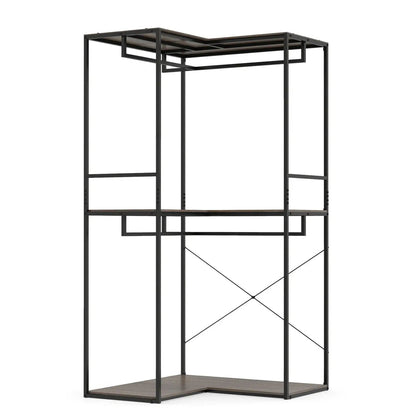 3-Tier Heavy Clothes Rack with Shelves and Racks
