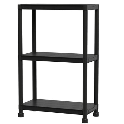 4-Tier Heavy-Duty Plastic Storage Shelves Freestanding Garage Shelving Unit