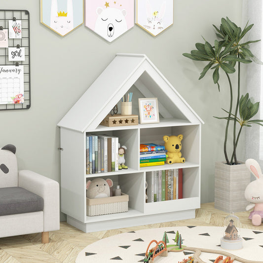 3-Tier House-Shaped Toy Storage Organizer with Open Shelves - Tampa Home & Garden Store