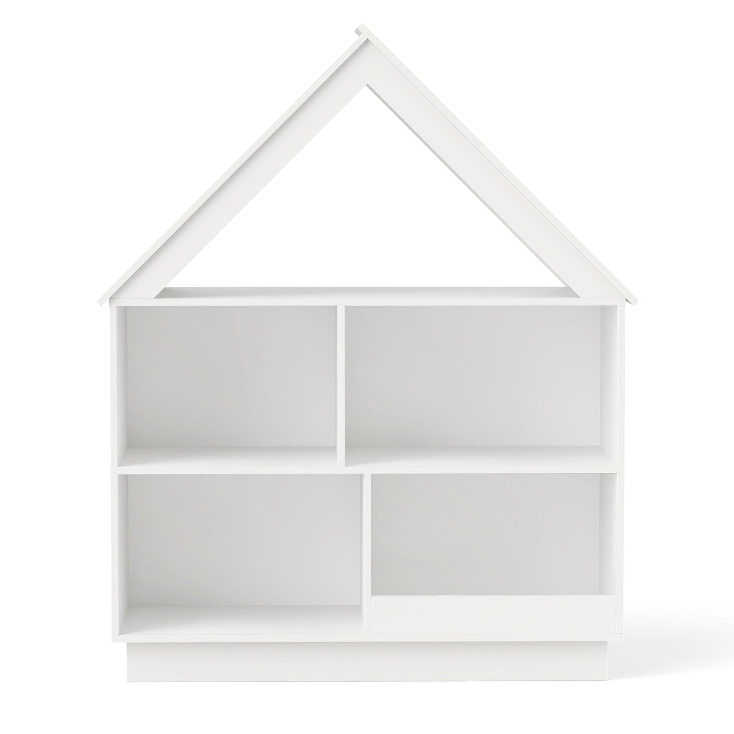 3-Tier House-Shaped Toy Storage Organizer with Open Shelves