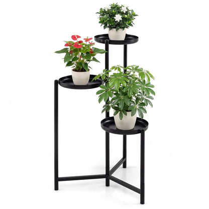 Three Tier Metal Plant Stand Corner Flower Pot