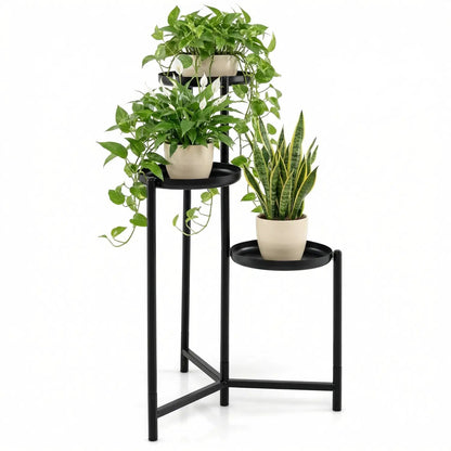 Three Tier Metal Plant Stand Corner Flower Pot