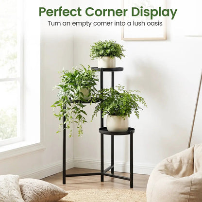 Three Tier Metal Plant Stand Corner Flower Pot