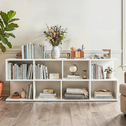 3 Tier S Shaped End Table With 4 Storage Cubes