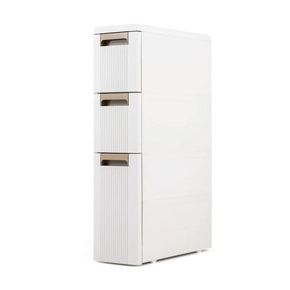 Narrow Storage Cabinet With Drawers and Dividers