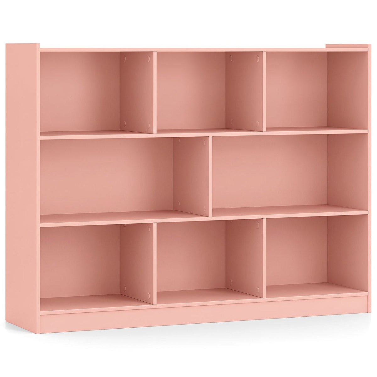 3-Tier Open Bookcase with 8 cube storage shelves pink DirectDeals on Tampa Home & Garden Store