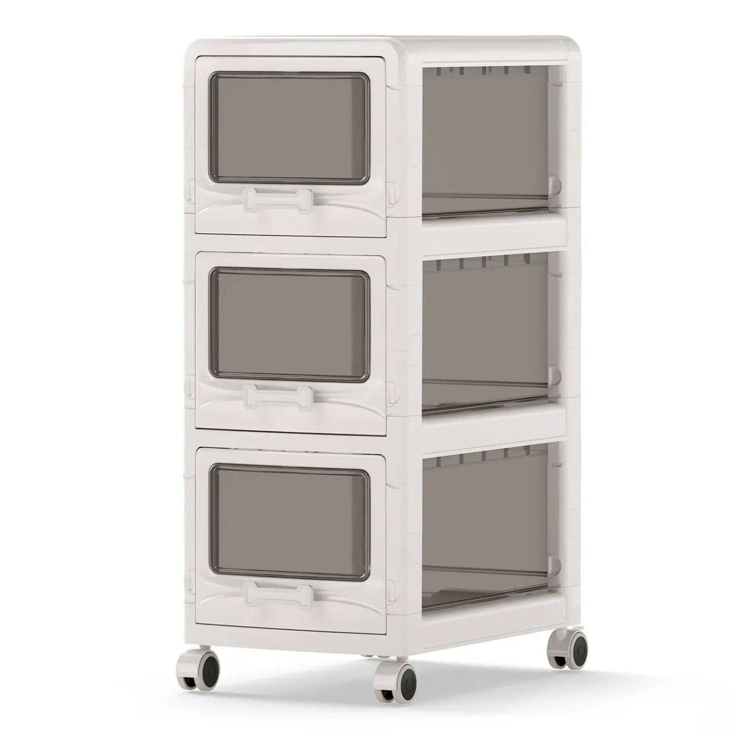 Rolling Storage Cart With Lockable Wheels