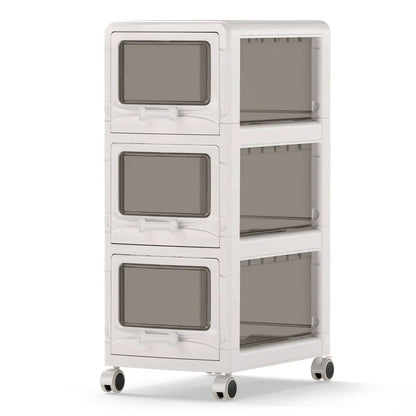 Rolling Storage Cart With Lockable Wheels