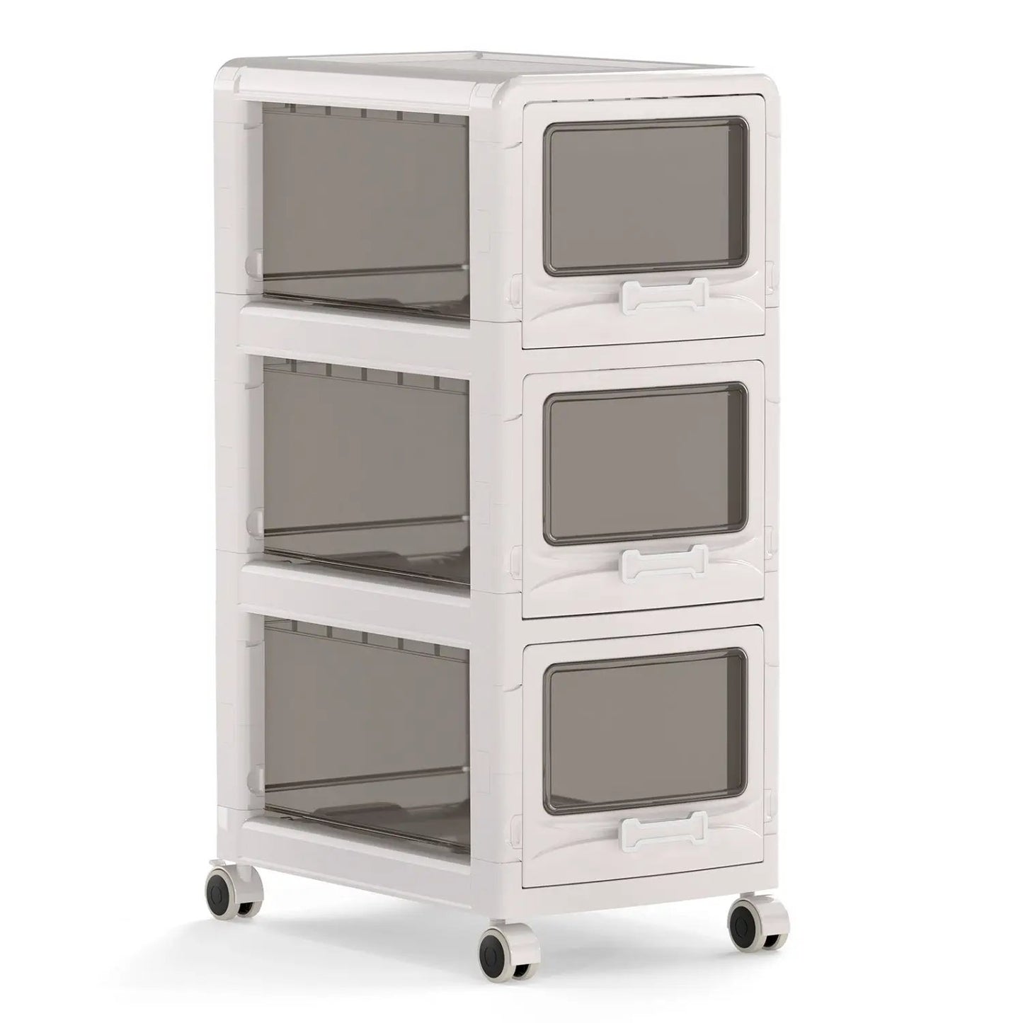 Rolling Storage Cart With Lockable Wheels