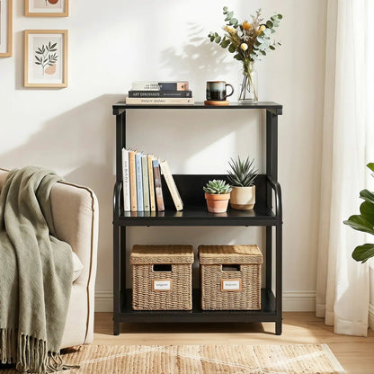 3-Tier Mobile Printer Stand with Adjustable Shelf