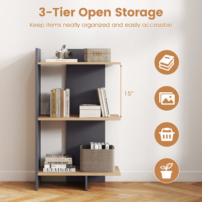 3 Tier Wooden Bookshelf with Anti-Tipping Kit