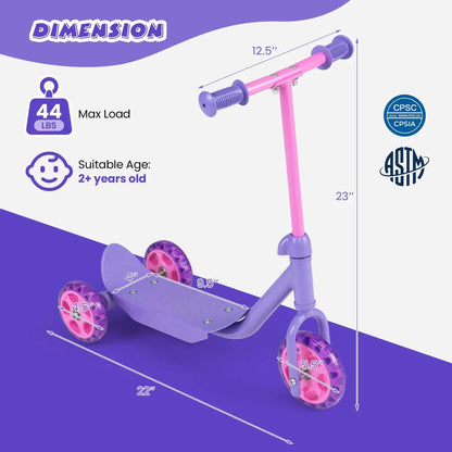 3 Wheel Scooter for Kids 2+ With LED Wheels