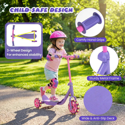 3 Wheel Scooter for Kids 2+ With LED Wheels