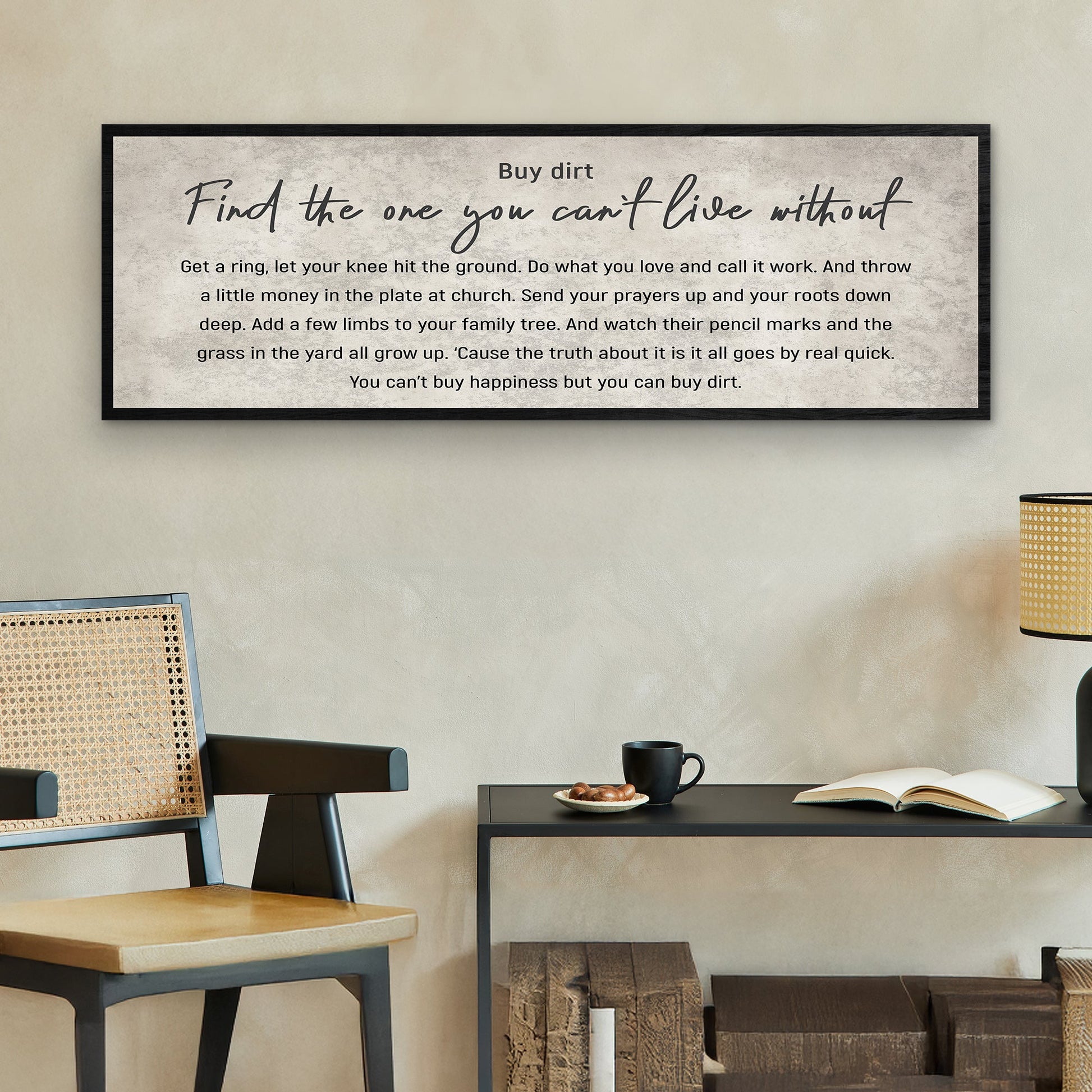 Tailored Canvases canvas sign III Find the one you can't live without family sign rustic on Tampa Home & Garden Store