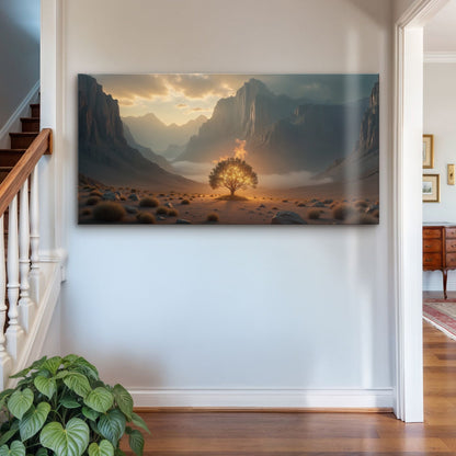 Burning Bush Faith Wall Art XII canvas by Tailored Canvases desert canyon with sunset tree on Tampa Home & Garden Store