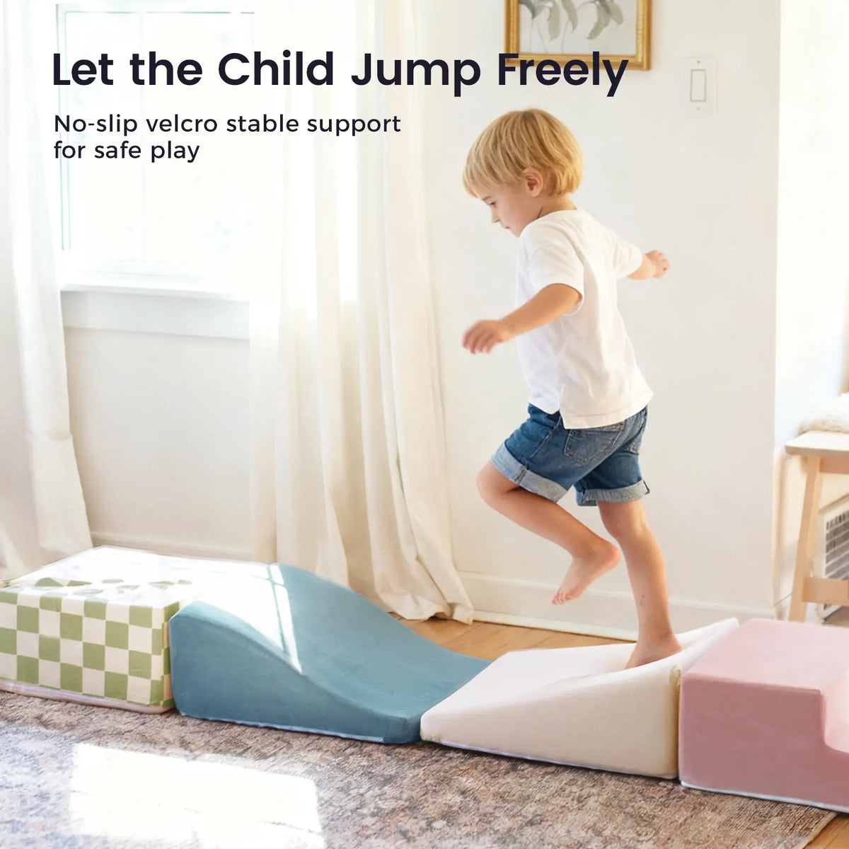 Tiny Land PlayNest Climbing Blocks Morandi 4 pastel modular blocks for safe play on Tampa Home & Garden Store