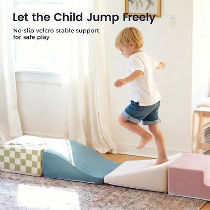 Tiny Land PlayNest Climbing Blocks Morandi 4 pastel modular blocks for safe play on Tampa Home & Garden Store