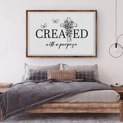 Created With A Purpose Faith Sign II Canvas by Tailored Canvases with cross motif on Tampa Home & Garden Store