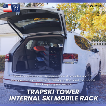 Trapski Tower Internal Ski Rack and Straps
